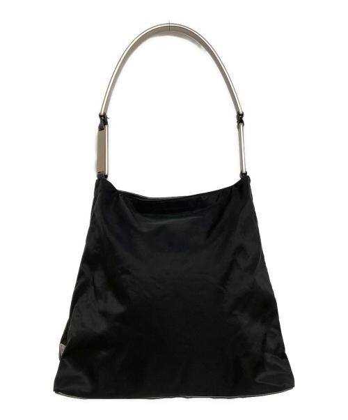 PRADA（プラダ）PRADA (プラダ) メタルハンドルナイロントートバッグ ブラックの古着・服飾アイテム