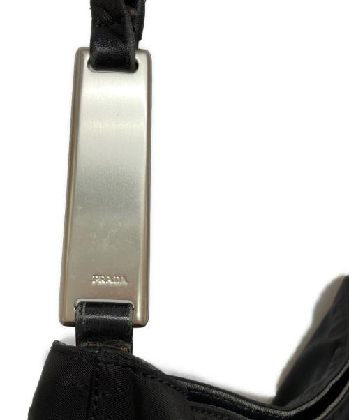 PRADA（プラダ）PRADA (プラダ) メタルハンドルナイロントートバッグ ブラックの古着・服飾アイテム
