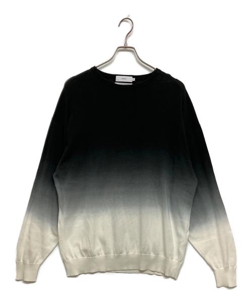 Graphpaper（グラフペーパー）Graphpaper Piece Dyed High Gauge Knit Oversized Crew Neck(ピース ダイド ハイ ゲージ ニット オーバーサイズド クルー ネック） ホワイト×ブラック サイズ:SIZE2の古着・服飾アイテム