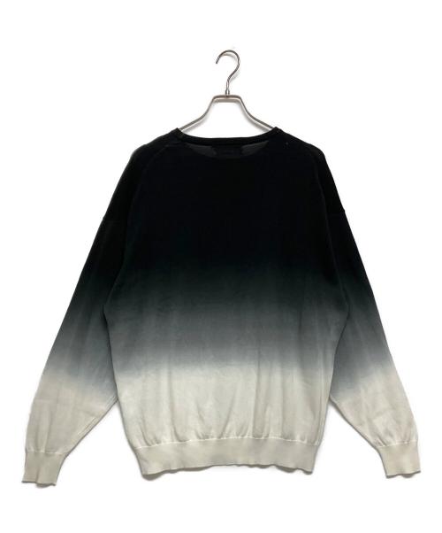 Graphpaper（グラフペーパー）Graphpaper Piece Dyed High Gauge Knit Oversized Crew Neck(ピース ダイド ハイ ゲージ ニット オーバーサイズド クルー ネック） ホワイト×ブラック サイズ:SIZE2の古着・服飾アイテム