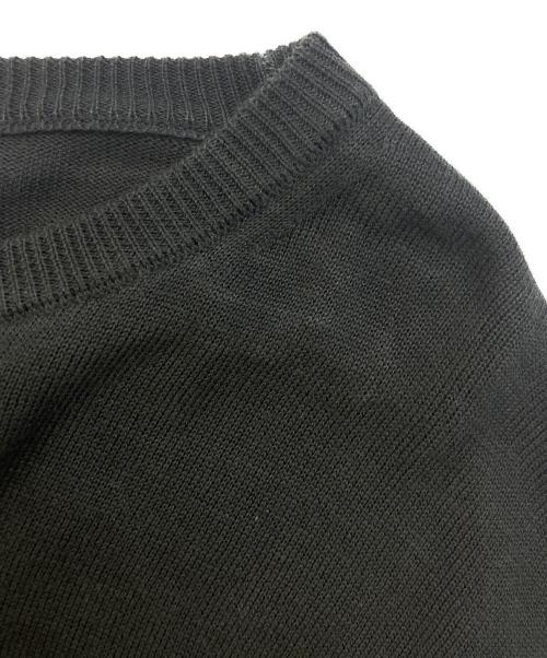 Graphpaper（グラフペーパー）Graphpaper Piece Dyed High Gauge Knit Oversized Crew Neck(ピース ダイド ハイ ゲージ ニット オーバーサイズド クルー ネック） ホワイト×ブラック サイズ:SIZE2の古着・服飾アイテム