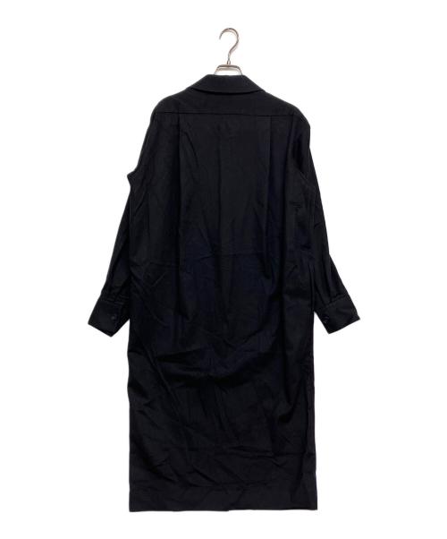 BLAMINK（ブラミンク）BLAMINK (ブラミンク) ウールカシミヤオープンカラーワンピース　7926-299-0111 ネイビー サイズ:SIZE38の古着・服飾アイテム