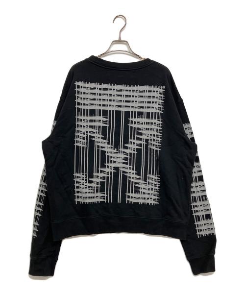 OFFWHITE（オフホワイト）OFFWHITE (オフホワイト) Diag Swaetshirt クルーネックスウェットトレーナー　omba025e19e30004 ブラック サイズ:SIZE XLの古着・服飾アイテム
