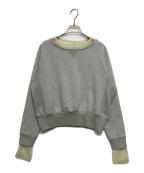 MAISON SPECIALメゾンスペシャル）の古着「Sheer Neck Sweatshirt/シアーネックスウェット」｜グレー