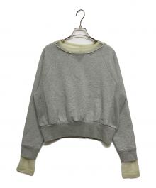 MAISON SPECIAL（メゾンスペシャル）の古着「Sheer Neck Sweatshirt/シアーネックスウェット」｜グレー