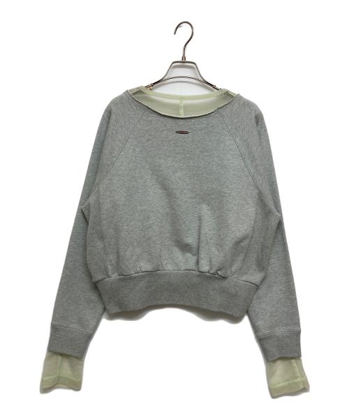 MAISON SPECIAL（メゾンスペシャル）MAISON SPECIAL (メゾンスペシャル) Sheer Neck Sweatshirt/シアーネックスウェット グレー サイズ:SIZE Free 未使用品の古着・服飾アイテム