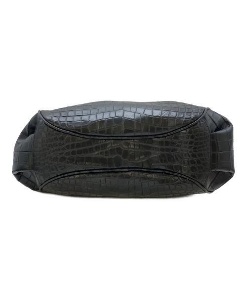 LEATHER JEWELS（レザージュエルズ）LEATHER JEWELS (レザージュエルズ) 型押し2WAY レザーバッグ ブラックの古着・服飾アイテム