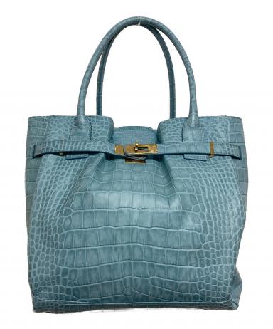 美品　LETHER JEWELS レザージュエルズ トートバッグショルダーバッグ 中古・古着通販】LEATHER JEWELS (レザージュエルズ) クロコ型押し