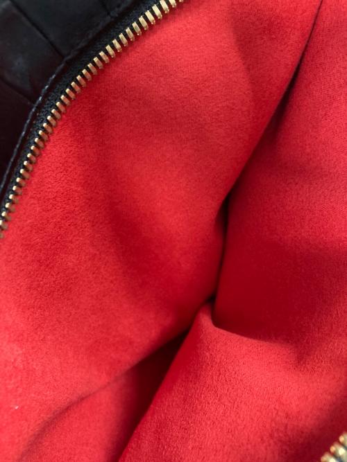 LEATHER JEWELS（レザージュエルズ）LEATHER JEWELS (レザージュエルズ) クロコ型押しレザーショルダーバッグ ブラックの古着・服飾アイテム