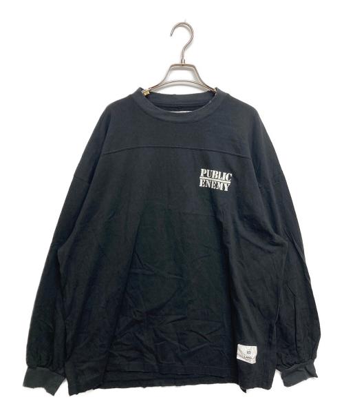 MA LABEL BY MAISON SPECIAL（エムエーレーベル バイ メゾンスペシャル）MA LABEL BY MAISON SPECIAL (エムエーレーベル バイ メゾンスペシャル) PUBLIC ENEMY PRIME-OVER L/S T-SHIRT ブラック サイズ:SIZE2の古着・服飾アイテム