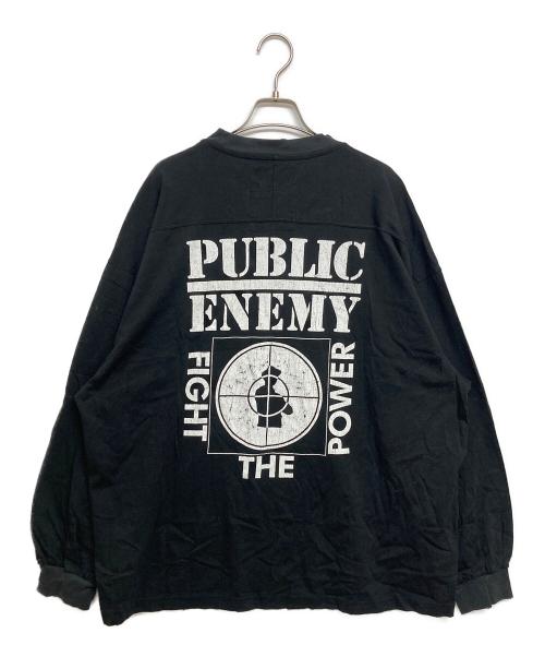 MA LABEL BY MAISON SPECIAL（エムエーレーベル バイ メゾンスペシャル）MA LABEL BY MAISON SPECIAL (エムエーレーベル バイ メゾンスペシャル) PUBLIC ENEMY PRIME-OVER L/S T-SHIRT ブラック サイズ:SIZE2の古着・服飾アイテム