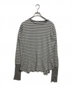GOOD GRIEF!グッドグリーフ）の古着「Border Thermal Top」｜グレー