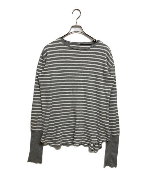 GOOD GRIEF!（グッドグリーフ）GOOD GRIEF! (グッドグリーフ) Border Thermal Top グレー サイズ:SIZE  Freeの古着・服飾アイテム