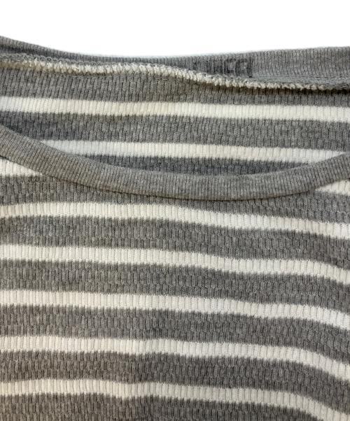 GOOD GRIEF!（グッドグリーフ）GOOD GRIEF! (グッドグリーフ) Border Thermal Top グレー サイズ:SIZE  Freeの古着・服飾アイテム