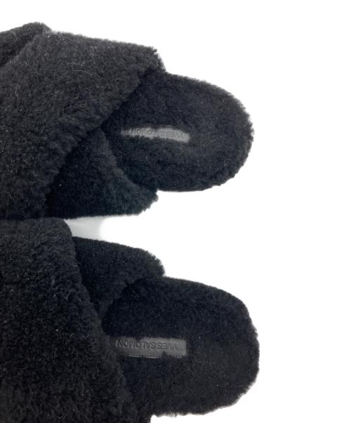 yves salomon（イヴサロモン）YVES SALOMON (イヴサロモン) L'Appartement (アパルトモン) MERINO LAMBSKIN MULES ブラック サイズ:36の古着・服飾アイテム