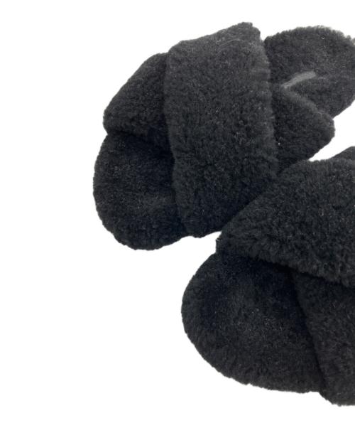 yves salomon（イヴサロモン）YVES SALOMON (イヴサロモン) L'Appartement (アパルトモン) MERINO LAMBSKIN MULES ブラック サイズ:36の古着・服飾アイテム