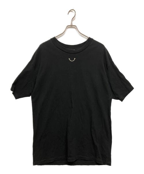 READYMADE（レディメイド）READYMADE (レディメイド) SMILE & LOGO SHORT SLEEVE T-SHIRT (スマイル アンド ロゴ ショート スリーブ ティーシャツ） ブラック サイズ:SIZE XXLの古着・服飾アイテム