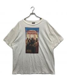 SAINT MICHAEL（セントマイケル）の古着「「RK SS TEE WITH OUT FEAR」（アールケー ショートスリーブ ティー ウィズアウト フィアー） ヴィンテージ加工Tシャツ」｜ホワイト