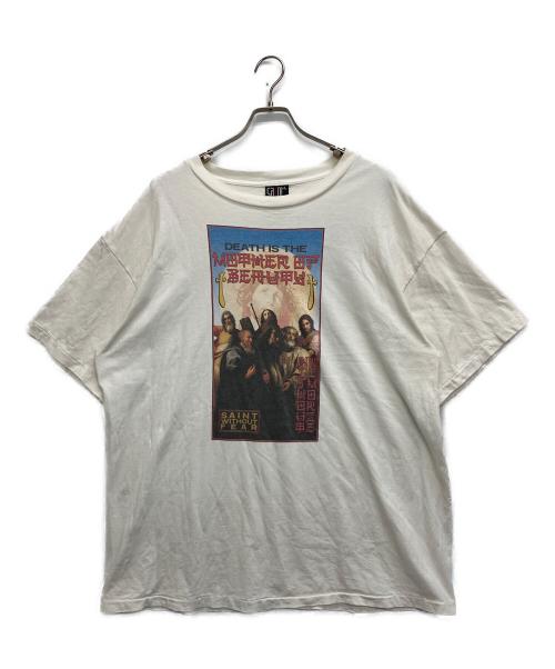 SAINT MICHAEL（セントマイケル）SAINT MICHAEL (セントマイケル) 「RK SS TEE WITH OUT FEAR」（アールケー ショートスリーブ ティー ウィズアウト フィアー） ヴィンテージ加工Tシャツ ホワイト サイズ:SIZE　XXLの古着・服飾アイテム
