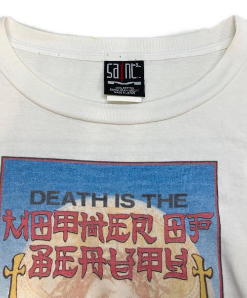 SAINT MICHAEL（セントマイケル）SAINT MICHAEL (セントマイケル) 「RK SS TEE WITH OUT FEAR」（アールケー ショートスリーブ ティー ウィズアウト フィアー） ヴィンテージ加工Tシャツ ホワイト サイズ:SIZE　XXLの古着・服飾アイテム