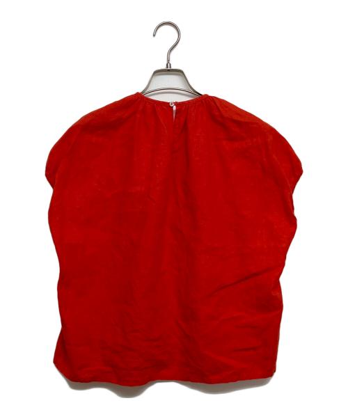 ORCIVAL（オーシバル）ORCIVAL (オーシバル) フレンチリネンギャザープルオーバー レッド サイズ:SIZE1の古着・服飾アイテム