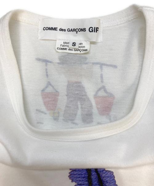 COMME des GARCONS GIRL（コムデギャルソンガール）COMME des GARCONS GIRL (コムデギャルソンガール) プリントTシャツ ホワイト サイズ:SIZE Sの古着・服飾アイテム