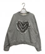 POPPYポピー）の古着「Heart tulle sweatshirt」｜グレー