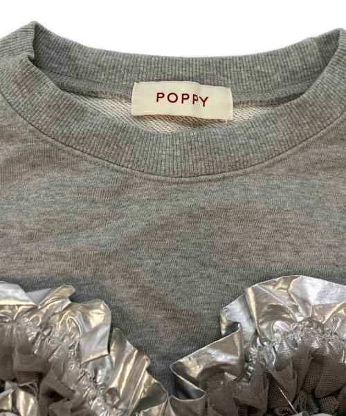 POPPY（ポピー）POPPY (ポピー) Heart tulle sweatshirt グレー サイズ:SIZE Freeの古着・服飾アイテム