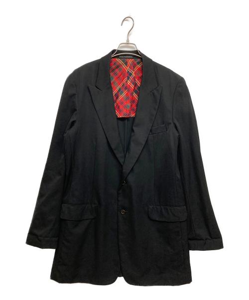 Y’s for men（ワイズフォーメン）Y’s for men (ワイズフォーメン) ウールギャバ ジンピークドラペル テーラード ジャケット ブラック サイズ:SIZE4の古着・服飾アイテム