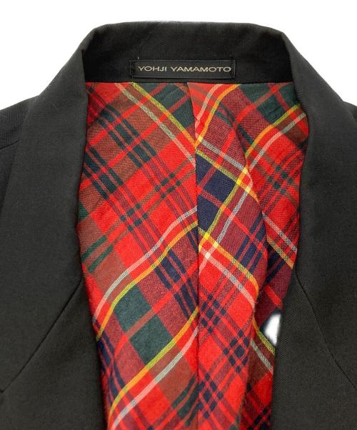 Y’s for men（ワイズフォーメン）Y’s for men (ワイズフォーメン) ウールギャバ ジンピークドラペル テーラード ジャケット ブラック サイズ:SIZE4の古着・服飾アイテム