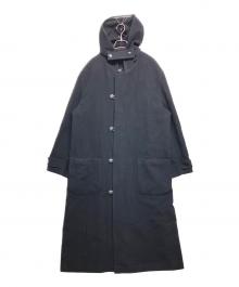 IMPER MEABLE yohjiyamamoto HOMME（インパァーミィアブル ヨウジヤマモト オム）の古着「ウール フードコート」｜ブラック