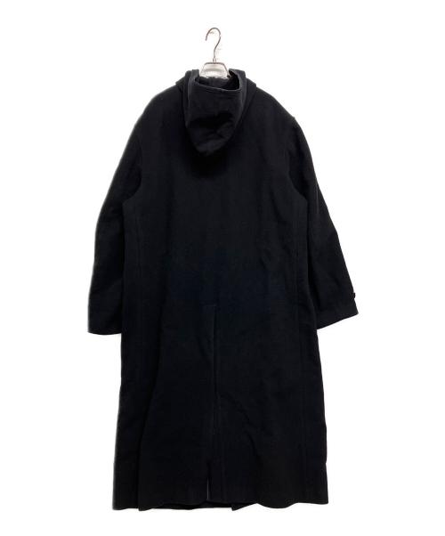 IMPER MEABLE yohjiyamamoto HOMME（インパァーミィアブル ヨウジヤマモト オム）IMPER MEABLE yohjiyamamoto HOMME (インパァーミィアブル ヨウジヤマモト オム) ウール フードコート ブラック サイズ:SIZE Lの古着・服飾アイテム