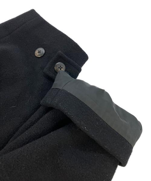 IMPER MEABLE yohjiyamamoto HOMME（インパァーミィアブル ヨウジヤマモト オム）IMPER MEABLE yohjiyamamoto HOMME (インパァーミィアブル ヨウジヤマモト オム) ウール フードコート ブラック サイズ:SIZE Lの古着・服飾アイテム