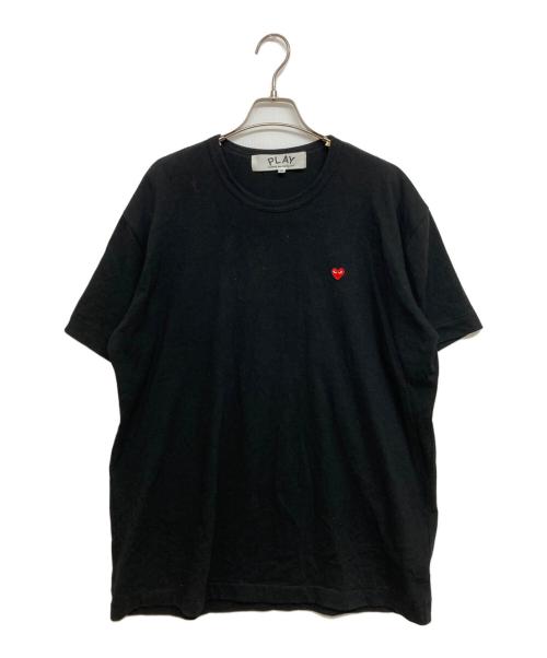 PLAY COMME des GARCONS（プレイコムデギャルソン）PLAY COMME des GARCONS (プレイコムデギャルソン) T-Shirt With Small Red Emblem ブラック サイズ:XXLの古着・服飾アイテム