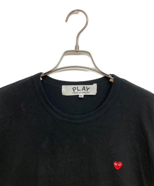 PLAY COMME des GARCONS（プレイコムデギャルソン）PLAY COMME des GARCONS (プレイコムデギャルソン) T-Shirt With Small Red Emblem ブラック サイズ:XXLの古着・服飾アイテム