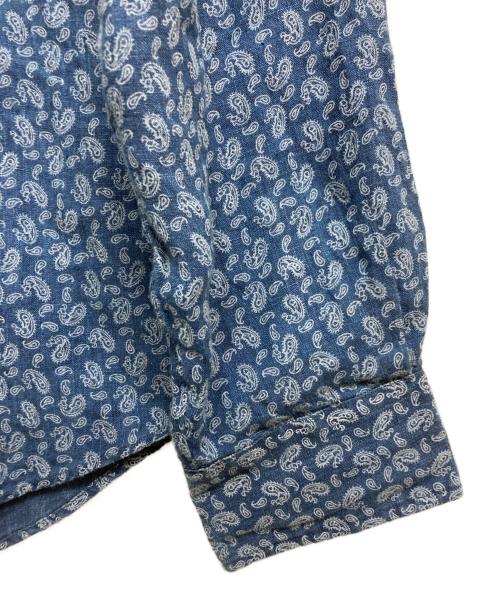 POLO RALPH LAUREN（ポロ・ラルフローレン）POLO RALPH LAUREN (ポロ・ラルフローレン) バンダナペイズリーリネンシャツ インディゴ サイズ:Mの古着・服飾アイテム