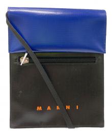 MARNI（マルニ）の古着「Tribecaポリエステルショルダーバッグ」｜ブルー×ブラック
