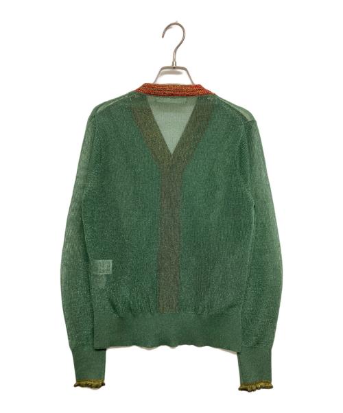 TOGA PULLA（トーガ プルラ）TOGA PULLA (トーガ プルラ) シアーニットカーディガン グリーン サイズ:SIZE 36の古着・服飾アイテム