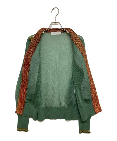 TOGA PULLA（トーガ プルラ）TOGA PULLA (トーガ プルラ) シアーニットカーディガン グリーン サイズ:SIZE 36の古着・服飾アイテム