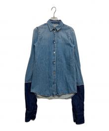 MM6 Maison Margiela（エムエムシックスメゾンマルジェラ）の古着「ドッキング デニム シャツ ジャケット」｜インディゴ