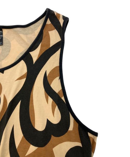 NUMBER (N)INE（ナンバーナイン）NUMBER (N)INE (ナンバーナイン) ハートトライバル柄タンクトップ ブラウン サイズ:SIZE4の古着・服飾アイテム