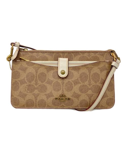 COACH（コーチ）COACH (コーチ) ショルダーウォレット ベージュ サイズ:実寸サイズを参照くださいの古着・服飾アイテム