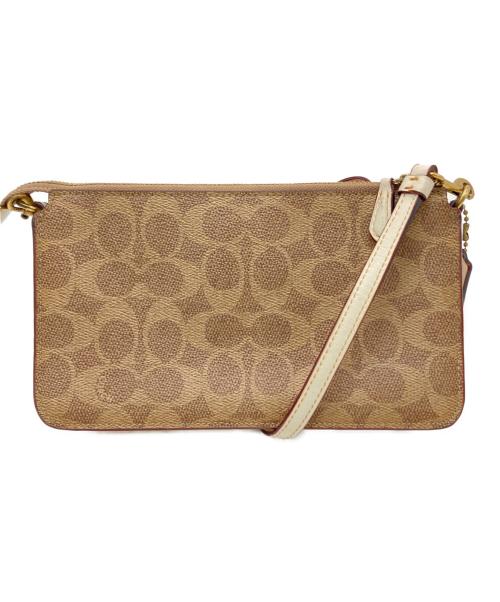 COACH（コーチ）COACH (コーチ) ショルダーウォレット ベージュ サイズ:実寸サイズを参照くださいの古着・服飾アイテム