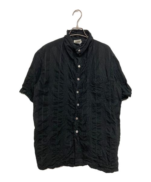 plantation（プランテーション）plantation (プランテーション) ステッチ染めシワ加工シャツ ブラック サイズ:SIZE Mの古着・服飾アイテム