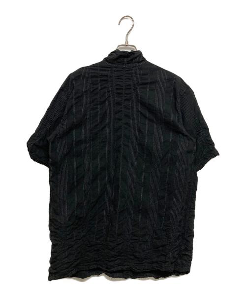 plantation（プランテーション）plantation (プランテーション) ステッチ染めシワ加工シャツ ブラック サイズ:SIZE Mの古着・服飾アイテム