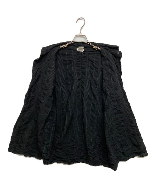plantation（プランテーション）plantation (プランテーション) ステッチ染めシワ加工シャツ ブラック サイズ:SIZE Mの古着・服飾アイテム