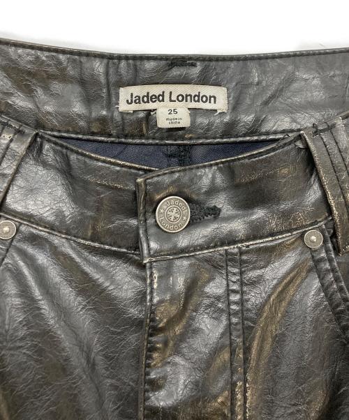 Jaded London（ジェイデッドロンドン）Jaded London (ジェイデッドロンドン) アッシュフェイクレザーパンツ ブラック サイズ:SIZE25の古着・服飾アイテム