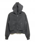Omar Afridiオマールアフリディ）の古着「Cardi Hoodie」｜グレー