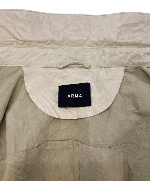 ARMAND BASI（アルマンドバジ）ARMAND BASI (アルマンドバジ) シワ加工レザーシャツ ベージュ サイズ:SIZE48の古着・服飾アイテム