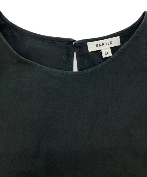 ENFOLD（エンフォルド）ENFOLD (エンフォルド) バルーンスリーブ半袖ワンピース ブラック サイズ:SIZE36の古着・服飾アイテム